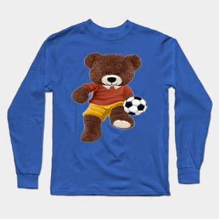 TEDDY BEAR PLAYING SOCCER Long Sleeve T-Shirt